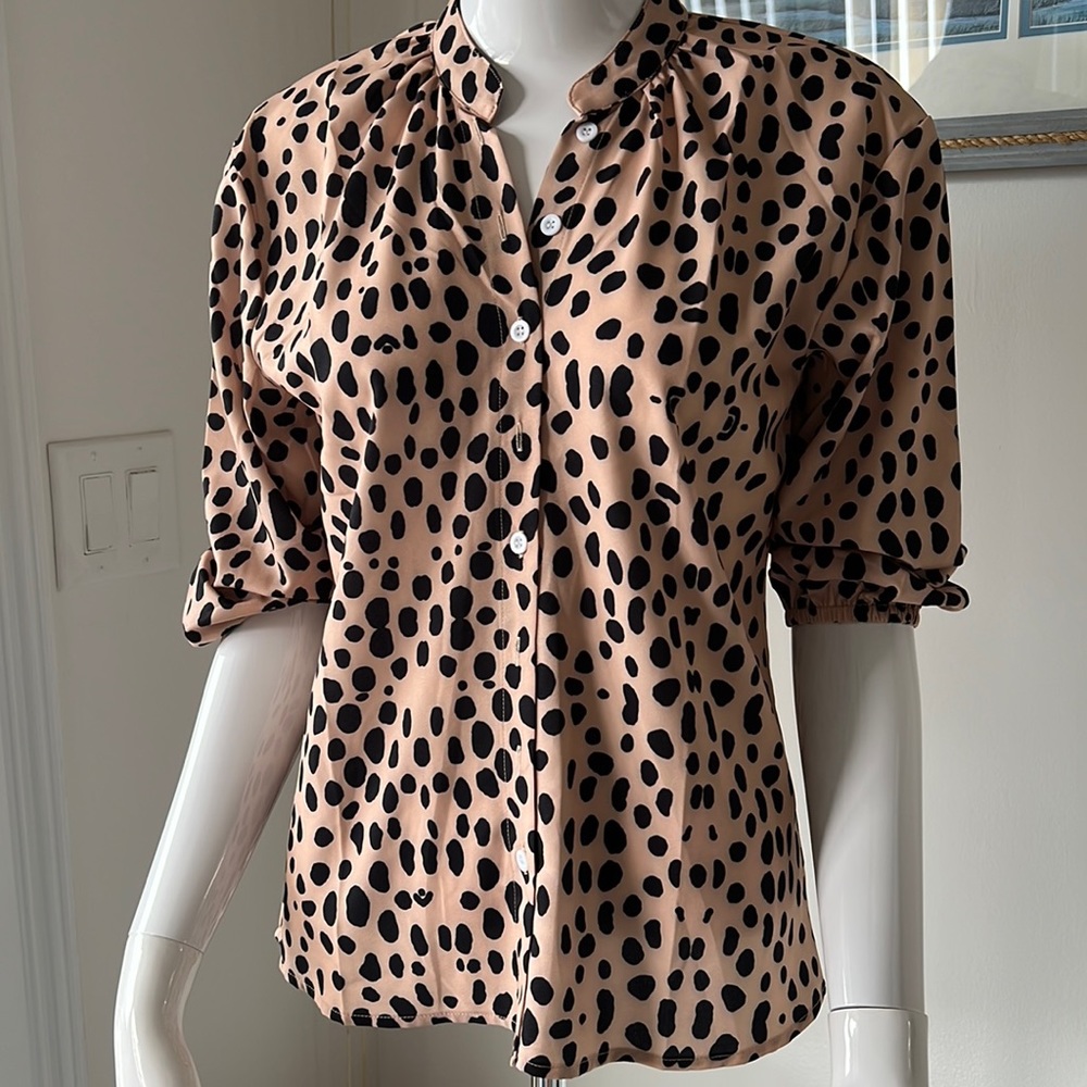 Animal print blouse